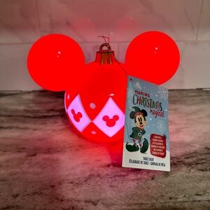 Disney Store MICKEY MOUSE Ugly Sweater Icon Small ORNAMENT Light-Up Decor NEW